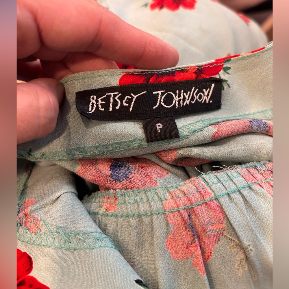 Vintage 1990s Betsy Johnson floral dress size petite - Picture 7 of 8